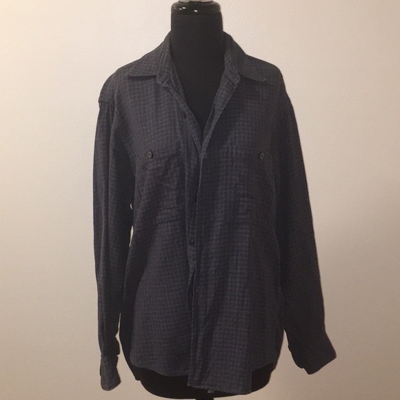 Ike Behar Button Down Blue Plaid Shirt, M - Picture 1 of 5